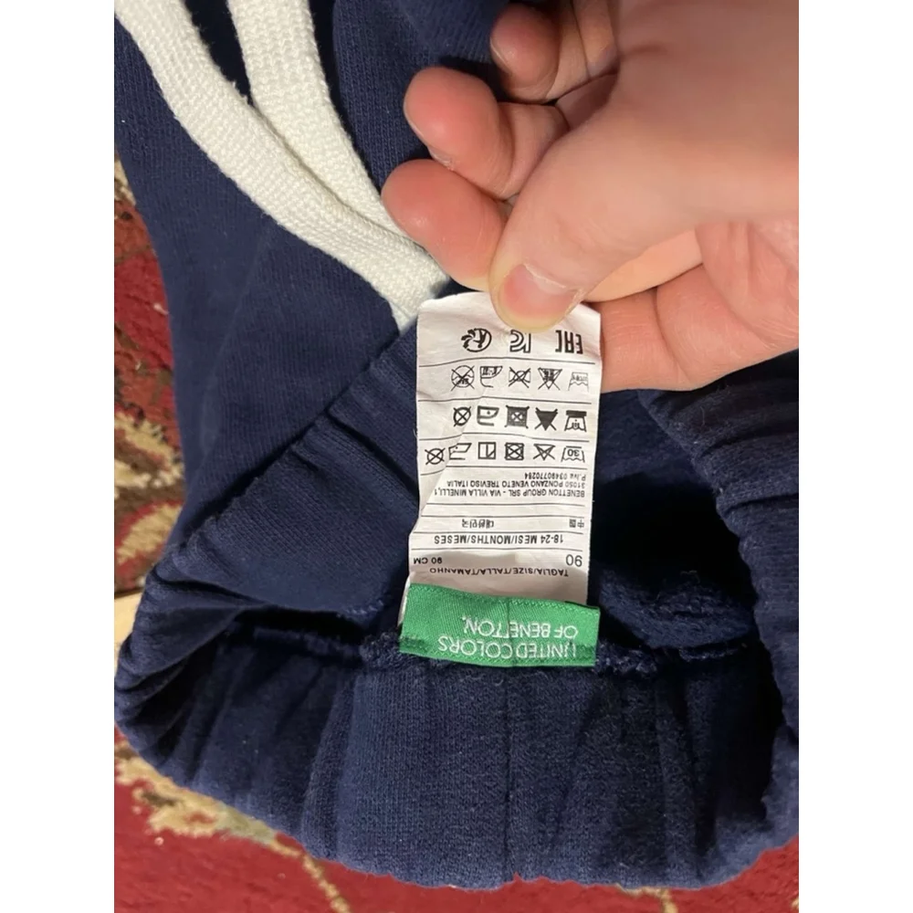 United Colors of Benetton Blue Little Baby’s Jogger Pants Size 18-24 Months